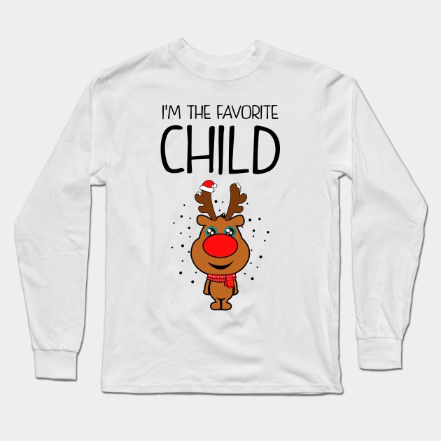 Kid's Ugly Christmas Sweatshirt. I'm the favorite child. Long Sleeve T-Shirt by KsuAnn